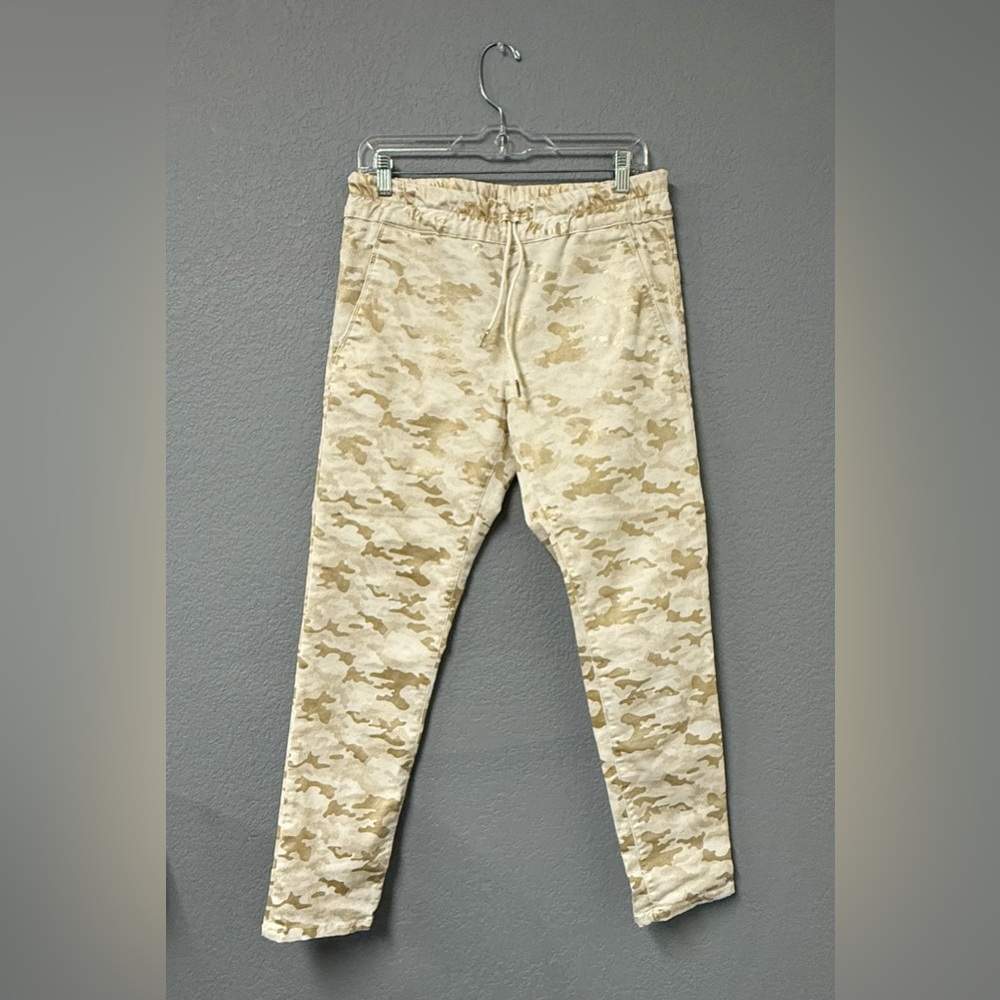 Bevy Flog Shely Gold Camo Jogger Pants Size 30